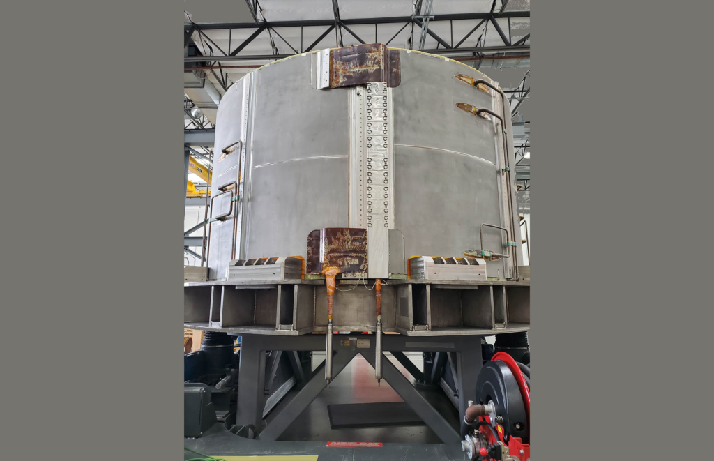 This 110-tonne superconducting magnet will be the sixth and last module stacked to form the tower-like central solenoid. It has passed all testing at the General Atomics magnet facility (US) and will ship out to ITER this summer. Photo: General Atomics